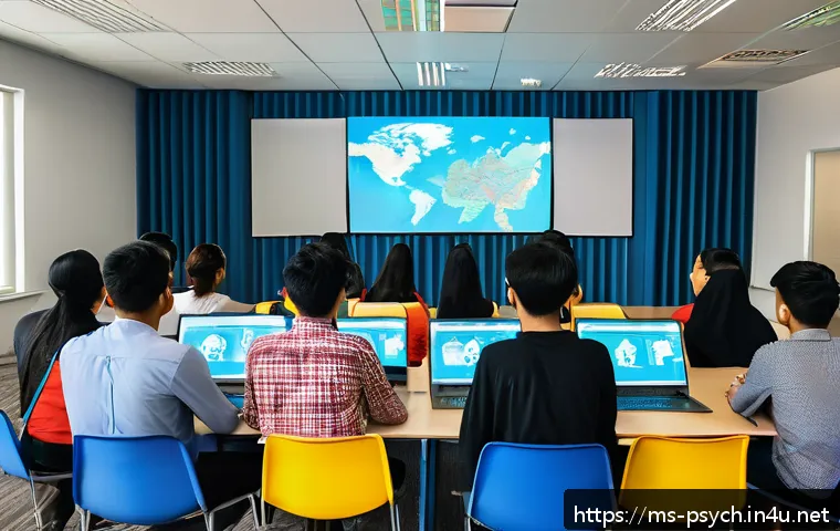 심리학 학위과정 - A diverse group of Malaysian university students in a modern classroom setting, attentively particip...